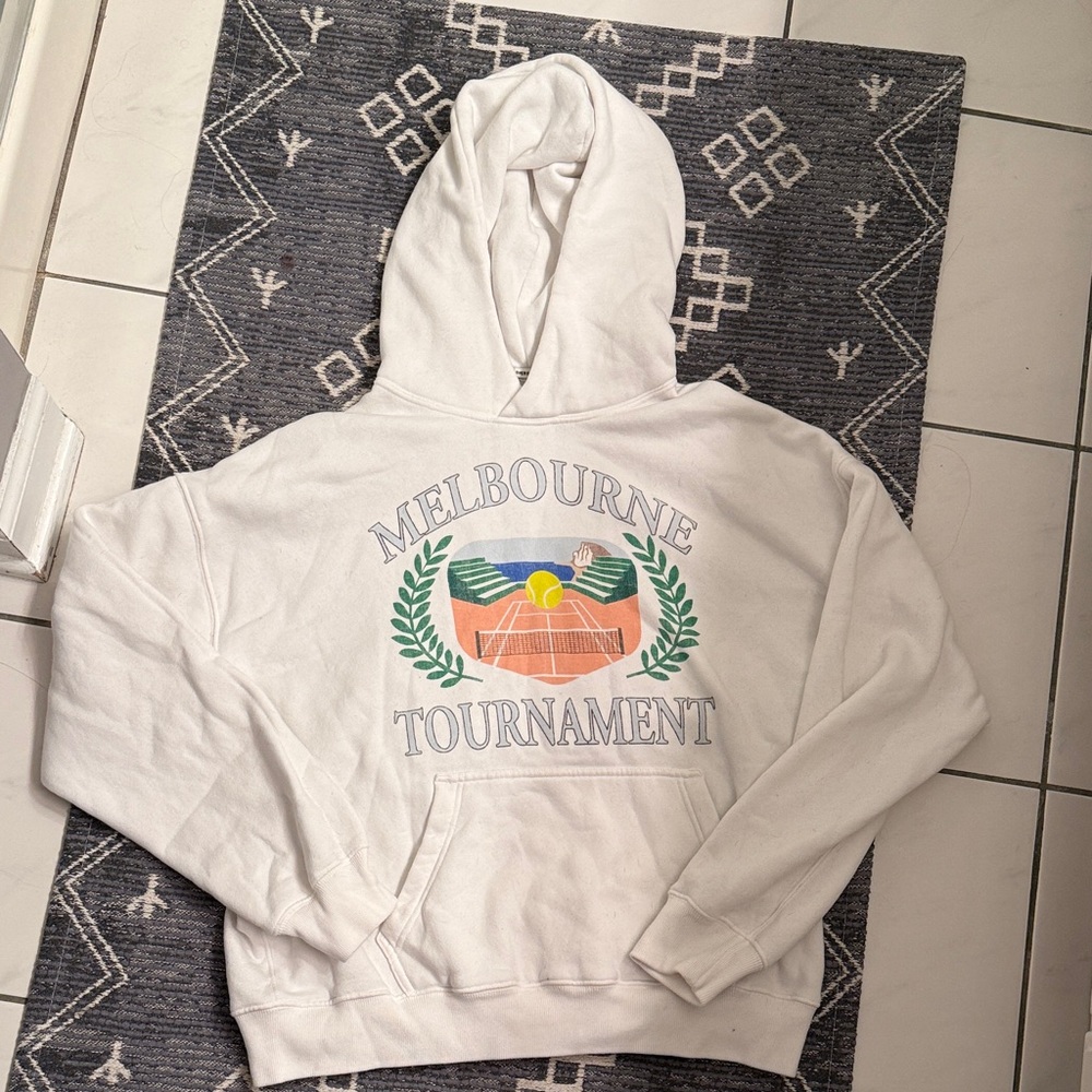 Abercrombie & Fitch Melbourne Tournament Hoodie Sweatshirt Graphic Soft AF